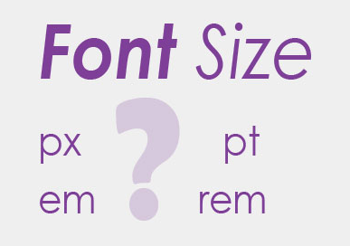 如今网页中常见的尺寸单位